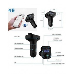 FM Трансмитер X8 - Bluetooth, USB, FM аудио предавател, MP3 плейър, Handsfree