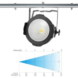 Par Lights Stage 100W COB Топли студени бели стробоскопи DMX DJ Lights Парти светлини за театрално парти [енергиен клас A+++]