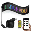 LED дисплей с матричен панел, черен, USB зареждане,