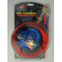 Car Audio мощност усилвател за монтаж проводници Кабели Kit - Red + Blue + Черно